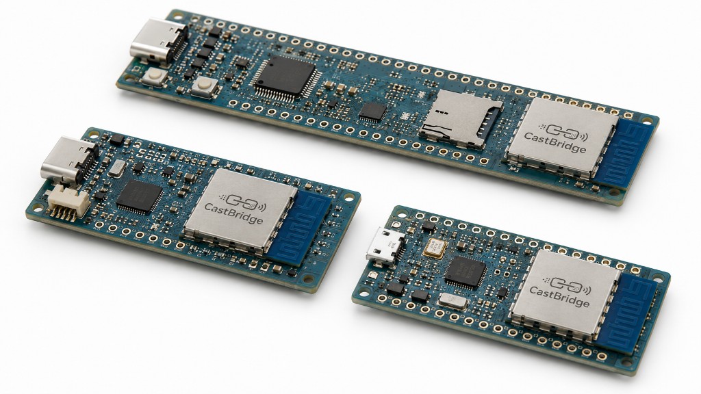 CastBridge drop-in Auracast modules on ESP32 development boards